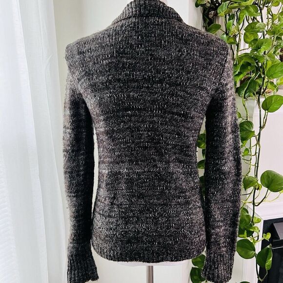 Gap Charcoal Gray Wool & Alpaca Blend Side Zip Knitted Sweater with Pockets XS - Picture 6 of 8